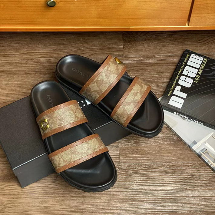最高級コーチスーパーコピー COACH GWEN SIG SANDAL フラットサンダル シグネチャー 2629067 コーチ 靴 メンズ - 画像 (2)