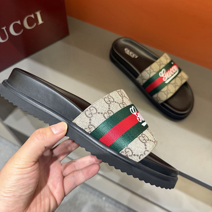 グッチ直営アウトレット店 GUCCI ラバーメンズ スライドサンダル シューズ 2629083 グッチ サンダル アウトレット - 画像 (7)