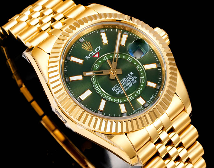 最高級ロレックススーパーコピー ROLEX 42mm スカイドゥエラー イエローゴールド ミントグリーン 2630165 ロレックス コピー 池袋 - 画像 (2)