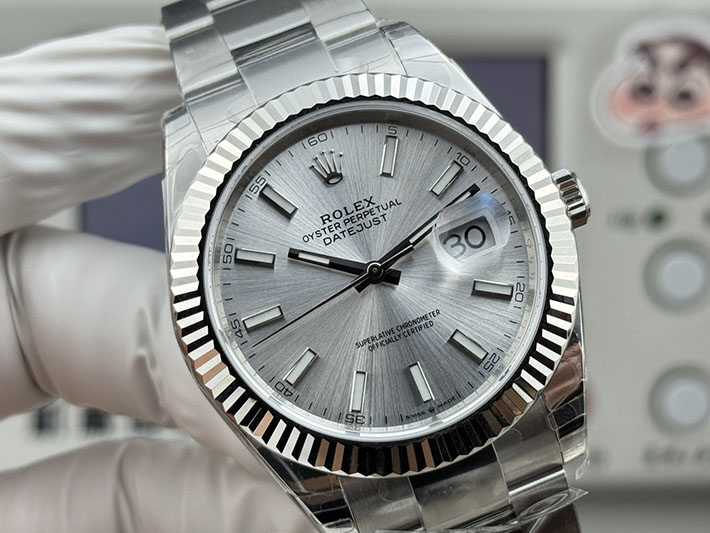 最高級ロレックススーパーコピー ROLEX デイトジャスト41 ステンレス ホワイトゴールド シルバー 2630174 ロレックス デイトジャスト 定価 - 画像 (6)