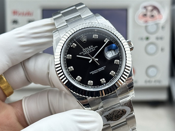 最高級ロレックススーパーコピー ROLEX デイトジャスト41 ダイヤモンド ホワイトゴールド ブラック 2630180 デイトジャスト 41 黒 - 画像 (8)