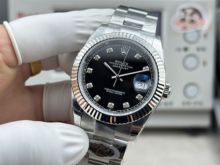 最高級ロレックススーパーコピー ROLEX デイトジャスト41 ダイヤモンド ホワイトゴールド ブラック 2630180 デイトジャスト 41 黒 - 画像 (7)