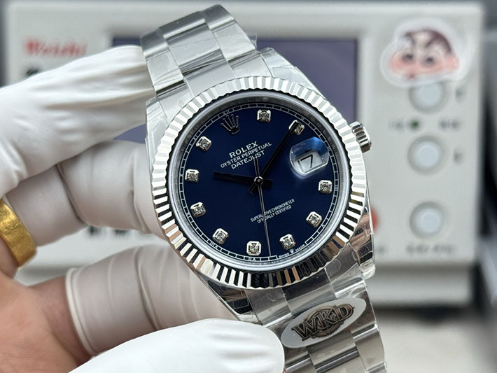最高級ロレックススーパーコピー ROLEX デイトジャスト41 ダイヤモンド ホワイトゴールド ネイビー 2630181 ロレックス 時計 値段 - 画像 (8)