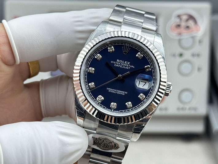 最高級ロレックススーパーコピー ROLEX デイトジャスト41 ダイヤモンド ホワイトゴールド ネイビー 2630181 ロレックス 時計 値段 - 画像 (7)