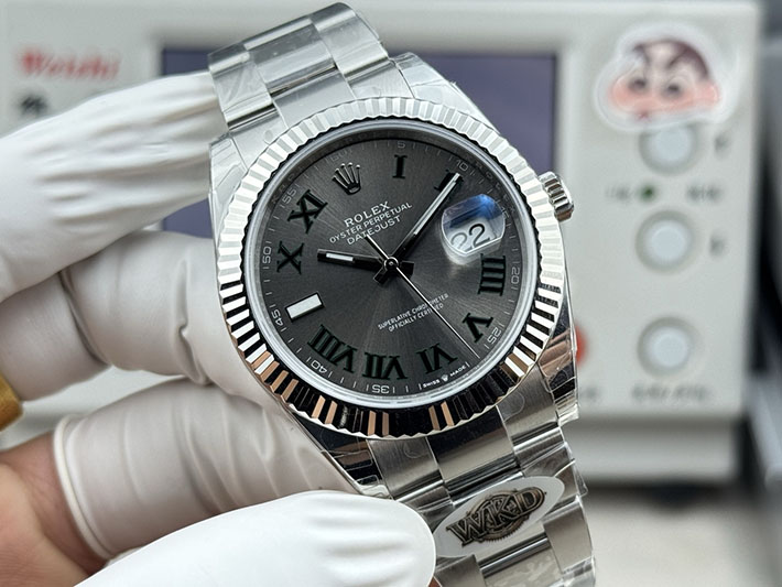最高級ロレックススーパーコピー ROLEX デイトジャスト41 スレートローマ オイスター ステンレススチール グレー 2630182 ロレックス 時計 安い順 - 画像 (8)