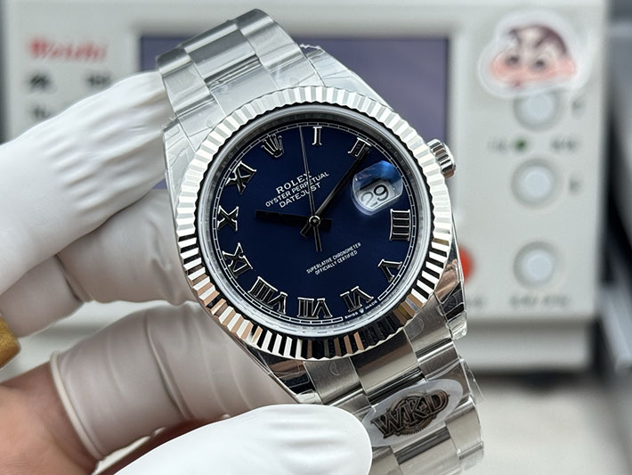 最高級ロレックススーパーコピー ROLEX デイトジャスト41 スレートローマ オイスター ステンレススチール ネイビー 2630184 ロレックス コピー n級 - 画像 (8)