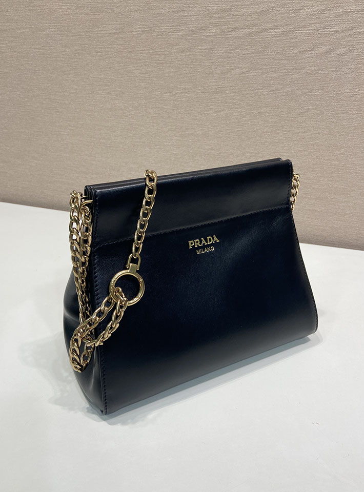 プラダ バッグ レディース PRADA アンシェネ レザー ミニバッグ ショルダーバッグ ブラック 1BC263_2HIA_F0002 プラダ バッグ 新作 - 画像 (8)
