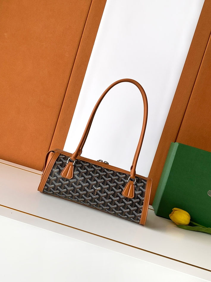 最高級ゴヤールスーパーコピー GOYARD ボンボニエールバッグ ハンドバッグ ブラック&タン BONBONPMLTY01CL03P ゴヤール バッグ 公式 - 画像 (8)