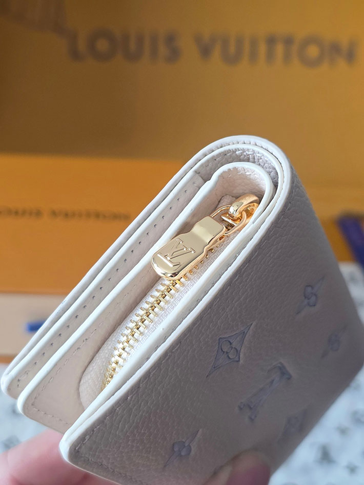 ルイヴィトン販売店舗 財布 レディース LV ポルトフォイユ・クレア モノグラム・ミルキーホワイト、ブルー M28274 ルイヴィトン 財布 新作 - 画像 (7)