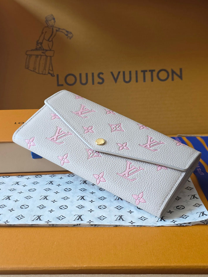 ルイヴィトン販売店舗 財布 レディース LV ポルトフォイユ・サラ モノグラム・ミルキーホワイト、ピーチ 2629349 ルイヴィトン 長財布 レディース 新作 - 画像 (9)