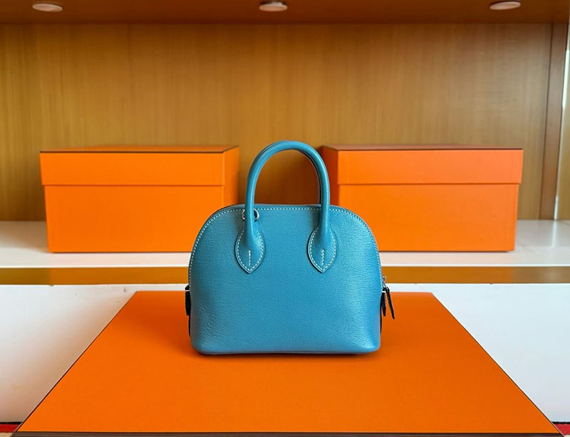 エルメス ハンドバッグ ボリード HERMES ボリード1923 ミニ ブルーフリーダ シェブルミゾル シルバー金具 2630356 エルメス ボリード ミニ - 画像 (8)
