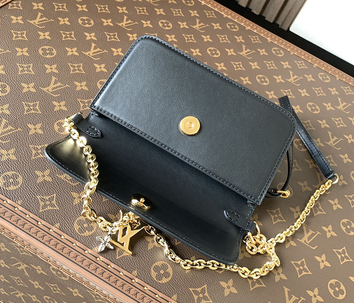 ルイヴィトン販売店舗 バッグ レディース LV ウォレット オン チェーン・LV ブルーム ブラック M14564 ルイヴィトン 斜 めがけ 人気 - 画像 (4)