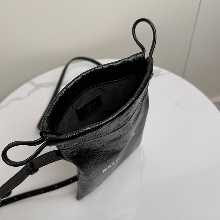 バレンシアガ バッグ 人気 レディース BALENCIAGA Shopper フォンホルダー ブラック 8529302ABH61090 バレンシアガ バッグ ショルダー メンズ - 画像 (4)