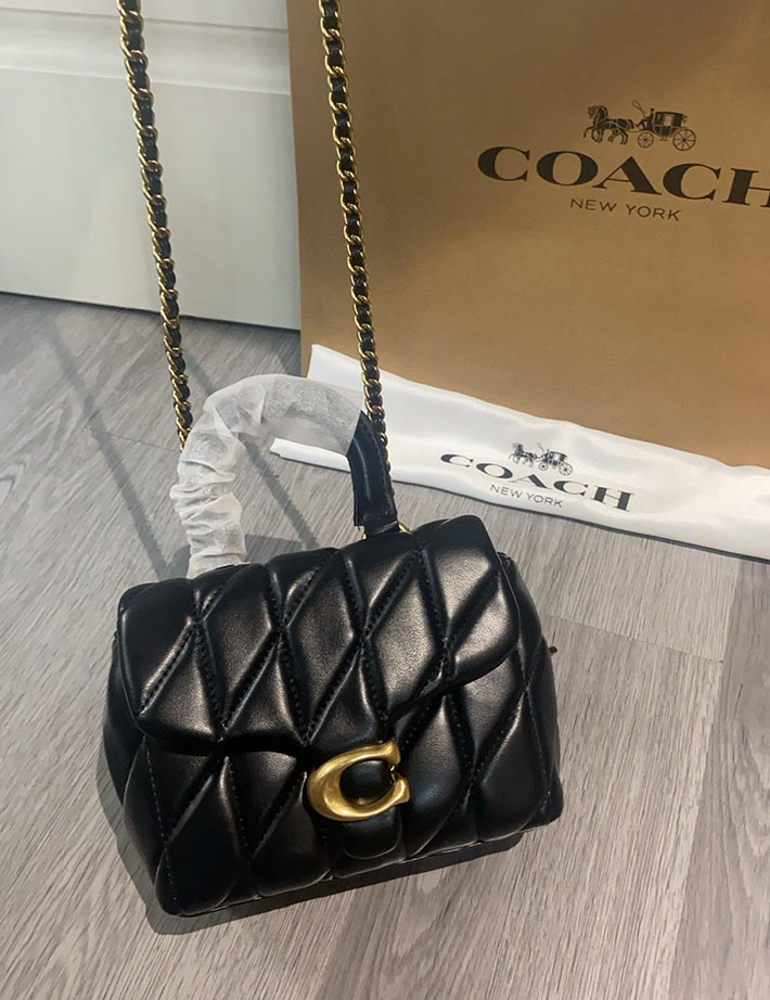 最高級コーチスーパーコピー COACH タビー トップ ハンドル バッグ・キルティング ブラック CCC12 B4/BK コーチ バッグ アウトレット - 画像 (9)