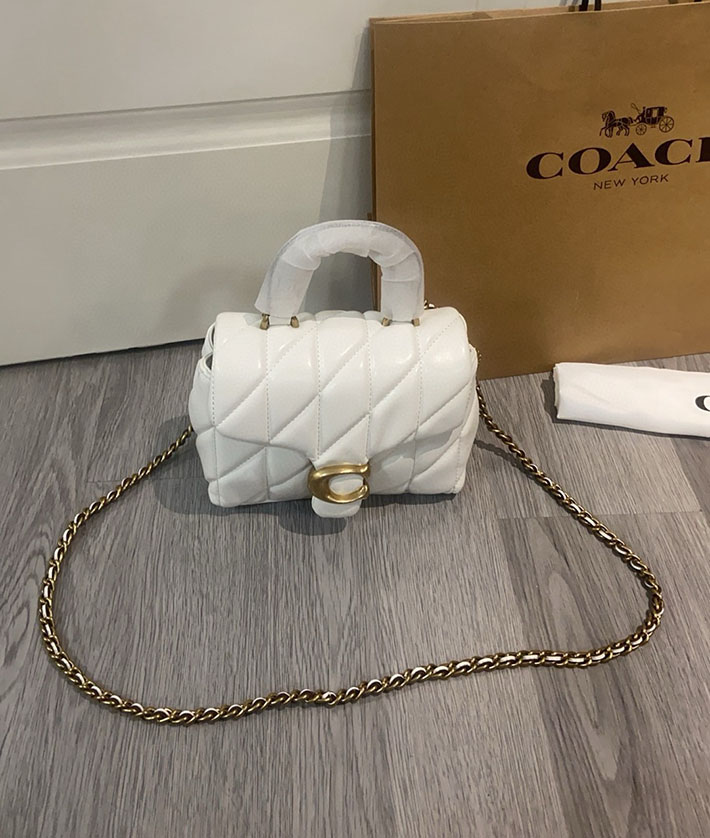 最高級コーチスーパーコピー COACH タビー トップ ハンドル バッグ・キルティング チョーク CCC12 B4/HA レディース コーチ バッグ - 画像 (9)