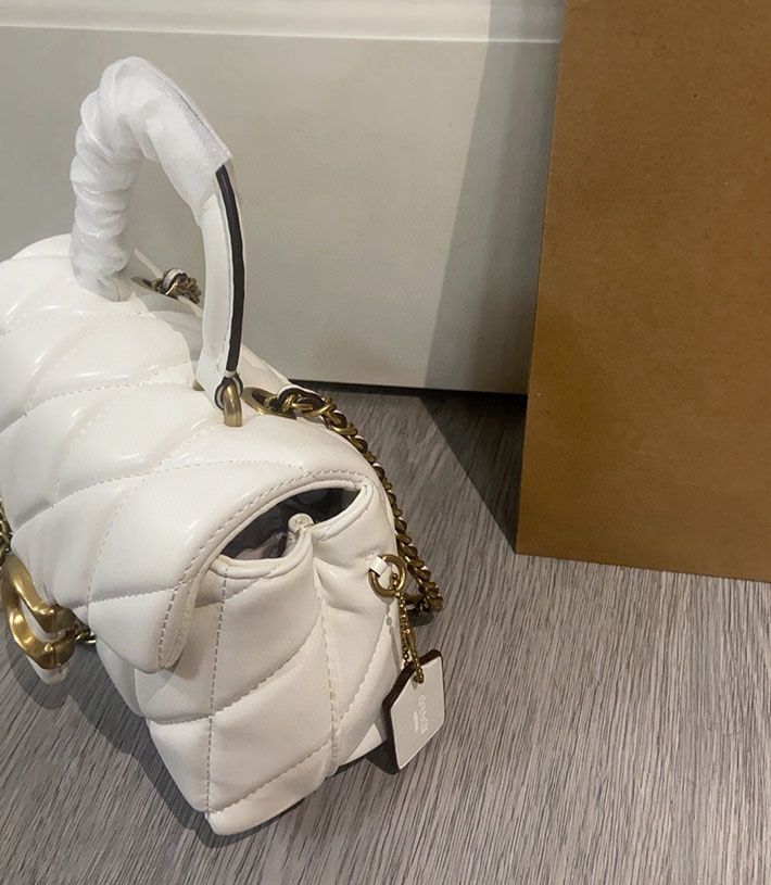 最高級コーチスーパーコピー COACH タビー トップ ハンドル バッグ・キルティング チョーク CCC12 B4/HA レディース コーチ バッグ - 画像 (5)