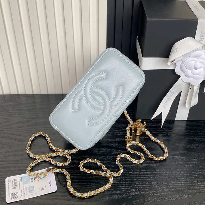 シャネル 新作バッグ 2026 CHANEL チェーンショルダーバッグ マトラッセ ココマーク ライトブルー 2629982 シャネル バッグ アウトレット - 画像 (5)