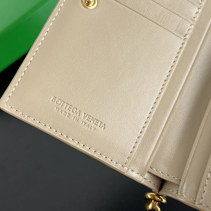 最高級ボッテガコピー Bottega Veneta ソルスティス ミディアム 二つ折りウォレット エクリュ 806078V4R419614 ボッテガ 財布 二つ折り - 画像 (3)