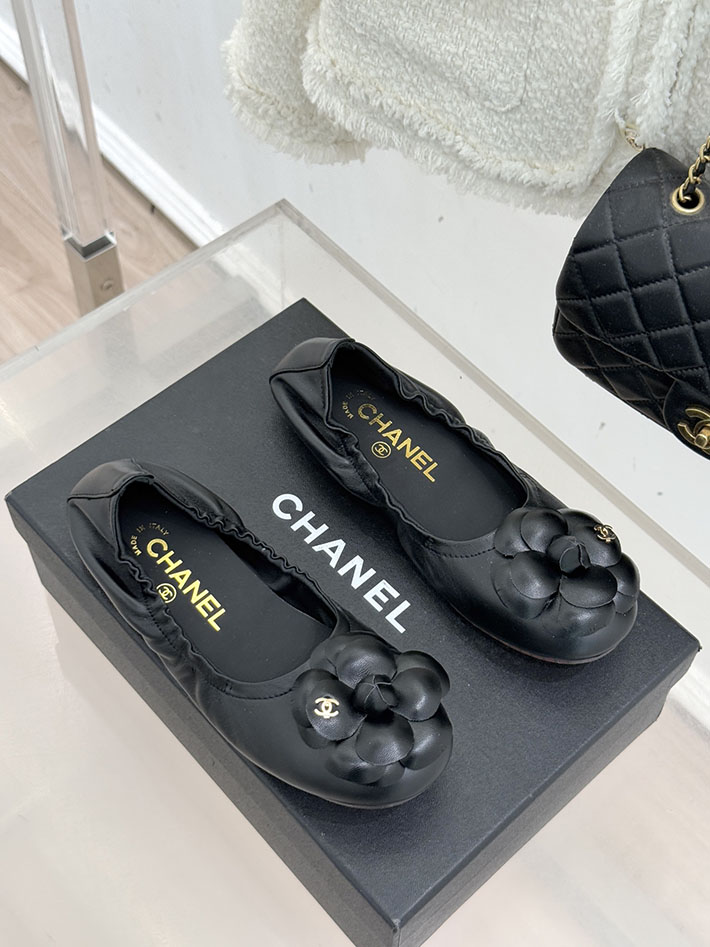 最高級シャネルスーパーコピー CHANEL カメリア パンプス バレエシューズ フラットシューズ ブラック 2631074 シャネル バレリーナ 値段 - 画像 (8)