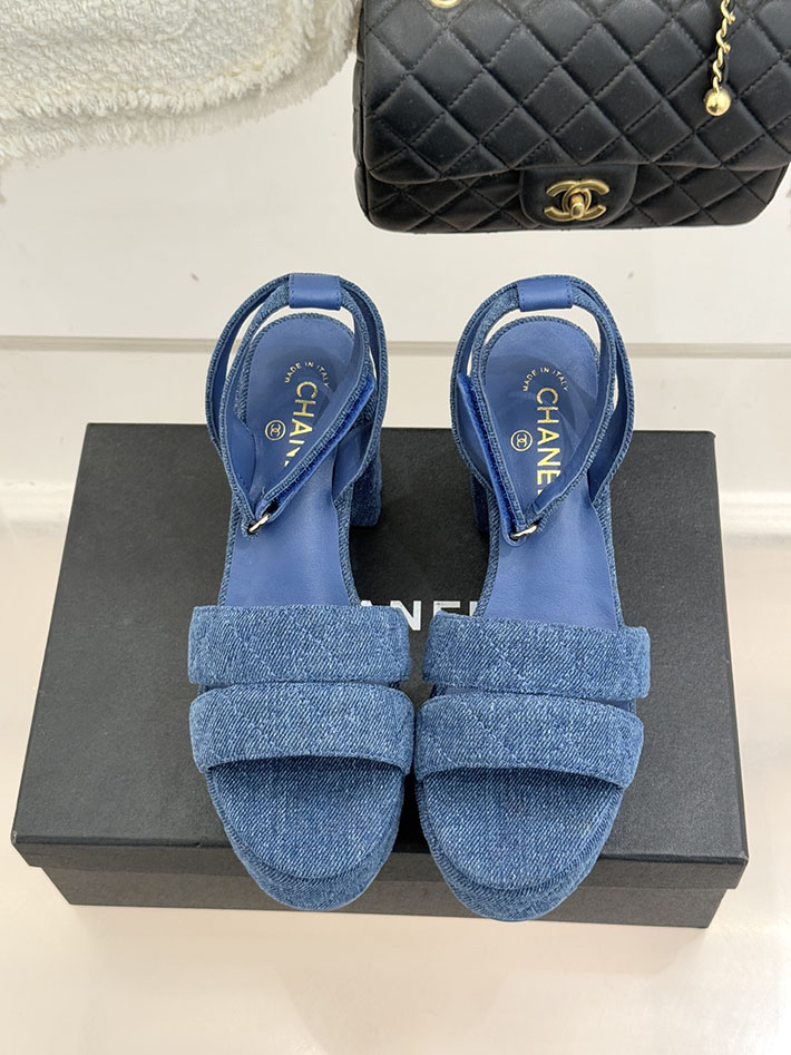 最高級シャネルスーパーコピー CHANEL シースルー スポーツ サンダル 厚底 レディース ブルー 2631088 シャネル サンダル 厚底 - 画像 (7)