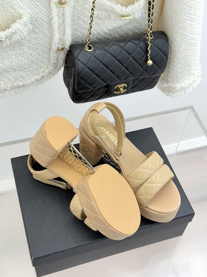 最高級シャネルスーパーコピー CHANEL シースルー スポーツ サンダル 厚底 レディース ベージュ 2631091 レディース シャネル サンダル - 画像 (2)