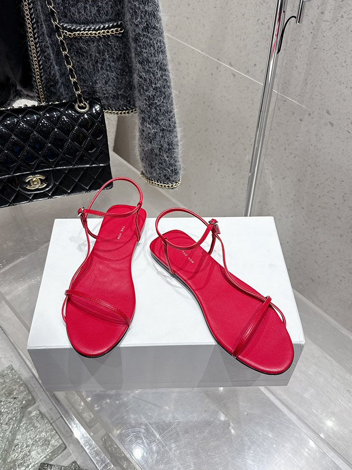 最高級ザロウスーパーコピー THE ROW Bare Sandal サンダル ナローTストラップ レディース レッド 2631157 THE ROW アウトレット 店舗 - 画像 (9)