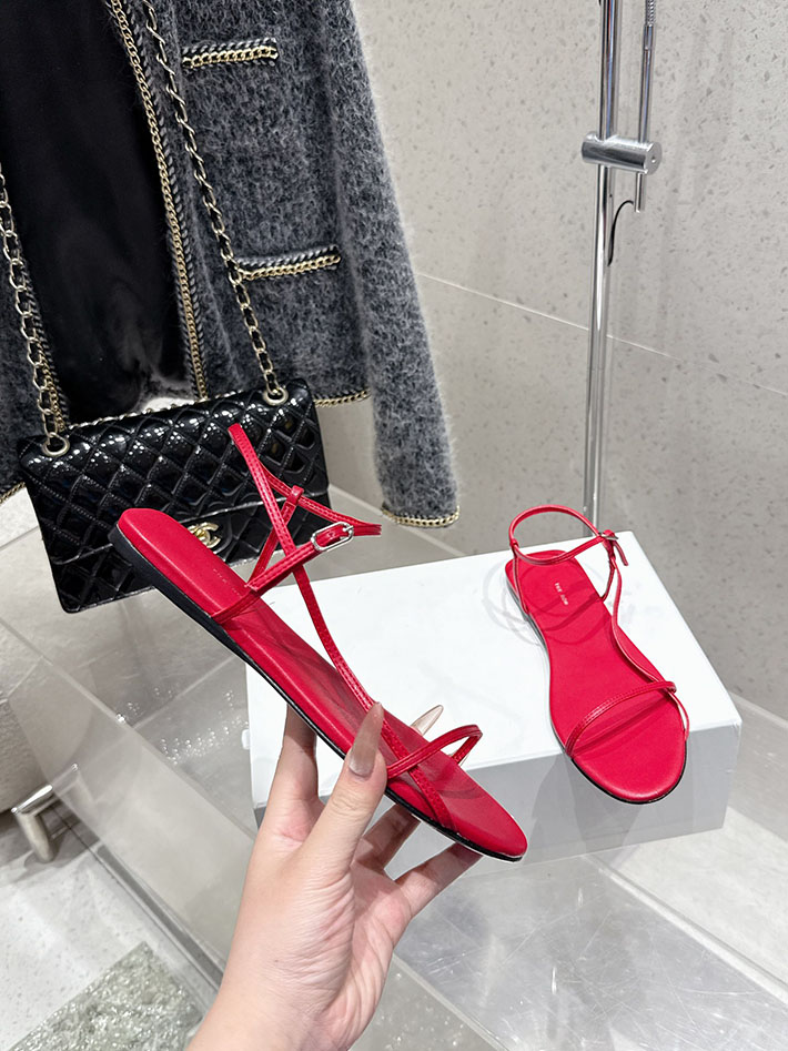 最高級ザロウスーパーコピー THE ROW Bare Sandal サンダル ナローTストラップ レディース レッド 2631157 THE ROW アウトレット 店舗 - 画像 (7)