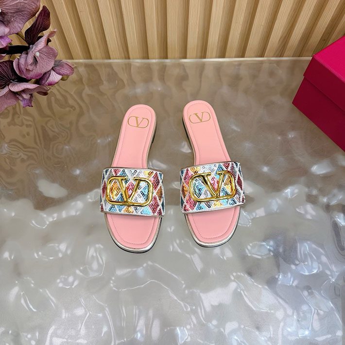 最高級ヴァレンティノスーパーコピー VALENTINO Vロゴ シグネチャー サンダル 2026新作 ピンク 2631228 ヴァレンティノ アウトレット 三田 - 画像 (7)