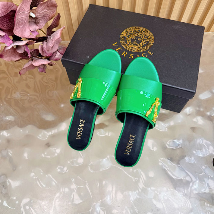 最高級ヴェルサーチェスーパーコピー VERSACE 2026年最新 特集 レディース 夏サンダル グリーン 2631301 ヴェルサーチ 靴 レディース - 画像 (8)