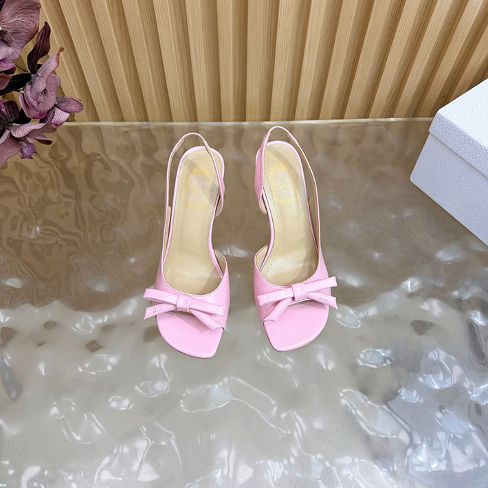 最高級ディオールスーパーコピー Dior 2026年最新 ヒール スリングバックサンダル ピンク 2631309 ディオール サンダル ピンク - 画像 (7)
