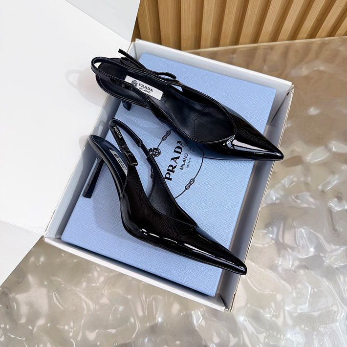 最高級プラダスーパーコピー PRADA ミュール ブラッシュドレザー スリングバック パンプス ブラック 2631320 プラダ 靴 ヒール - 画像 (9)