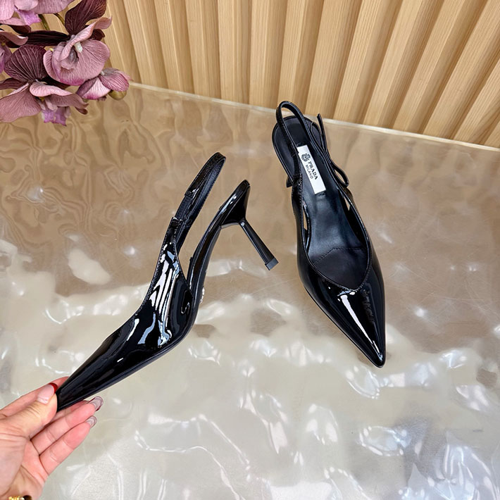 最高級プラダスーパーコピー PRADA ミュール ブラッシュドレザー スリングバック パンプス ブラック 2631320 プラダ 靴 ヒール - 画像 (4)