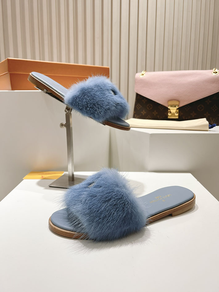 ルイヴィトン ファー サンダル LV Mule Lock It ミュール・ロックイット サンダル ブルー 2631379 ルイヴィトン サンダル アウトレット - 画像 (5)