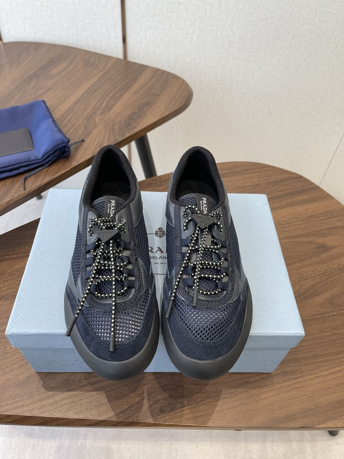 メンズレディース兼用 最高級プラダスーパーコピー PRADA スピードロック メッシュ スニーカー ブラック 2630625 プラダ スニーカー 黒 - 画像 (3)