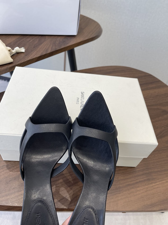 最高級サンローランスーパーコピー Saint Laurent バビロン ミュール スムースレザー シューズ 靴 ブラック 2630658 サンダル ヒール 可愛い - 画像 (7)