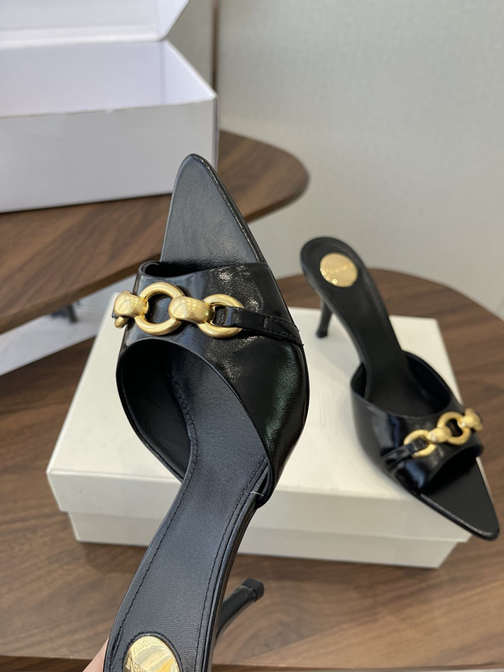 最高級サンローランスーパーコピー YSL 2026 新作 シューズ 靴 レザー 75mm ヒールミュール ブラック 2630665 サンダル おしゃれ 歩きやすい - 画像 (6)