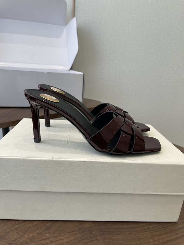 最高級サンローランスーパーコピー YSL 2026 新作 Pre-Loved サンダル レディース ヒール高め 茶色 2630695 サンダル レディース きれい め - 画像 (2)