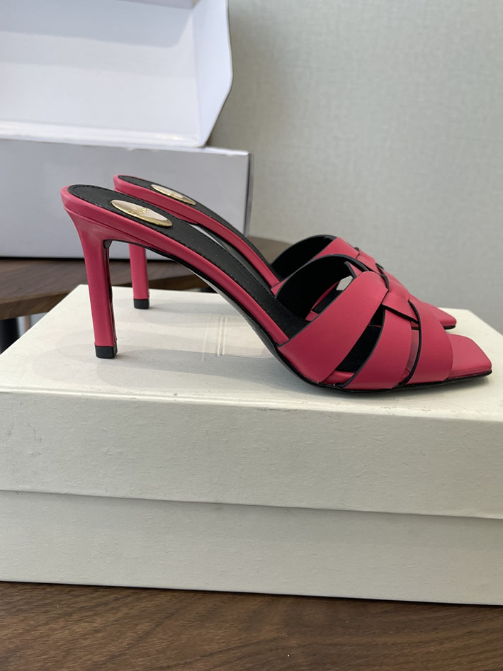 最高級サンローランスーパーコピー YSL 2026 新作 Pre-Loved サンダル レディース ヒール高め ピンク 2630704 夏 サンダル 歩きやすい - 画像 (2)