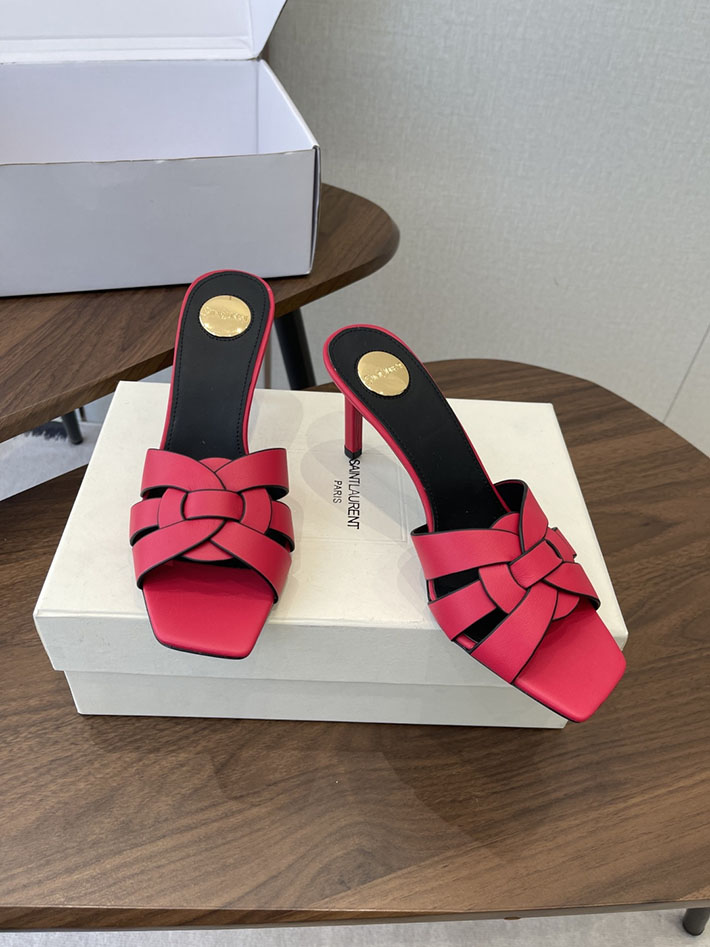 最高級サンローランスーパーコピー YSL 2026 新作 Pre-Loved サンダル レディース ヒール高め レッド 2630708 サン ローラン 靴 アウトレット - 画像 (9)