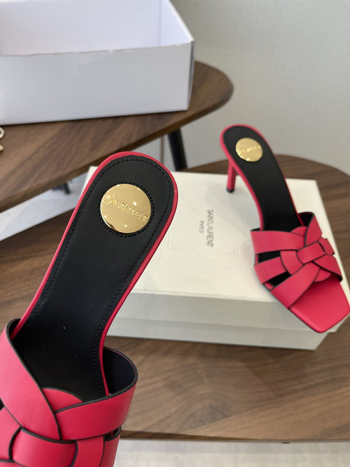 最高級サンローランスーパーコピー YSL 2026 新作 Pre-Loved サンダル レディース ヒール高め レッド 2630708 サン ローラン 靴 アウトレット - 画像 (6)