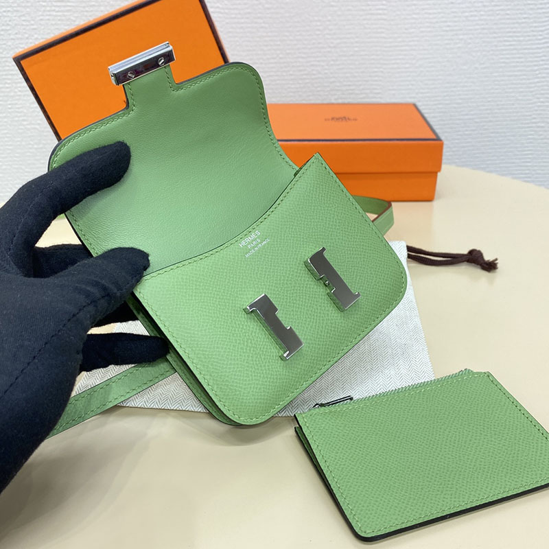 エルメス通販 HERMES 財布 コンスタンス スリム ヴェールクリケット ヴォー・エプソン シルバー金具 H082060CK3I コンスタンス 財布 クロコ - 画像 (3)