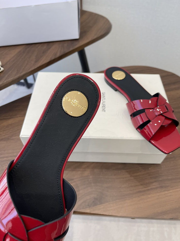 最高級サンローランスーパーコピー YSL 2026 新作 tribute MULES in patent leather レッド 2630728 サンローラン アウトレット 通販 - 画像 (6)