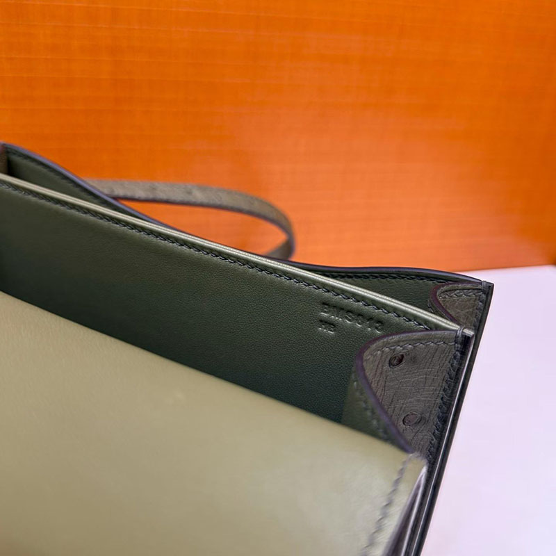 エルメス コンスタンスの通販 HERMES コンスタンス3 ミニ ヴェールオリーブ オーストリッチ ゴールド金具 H056345CC6H エルメス バッグ ショルダー - 画像 (3)