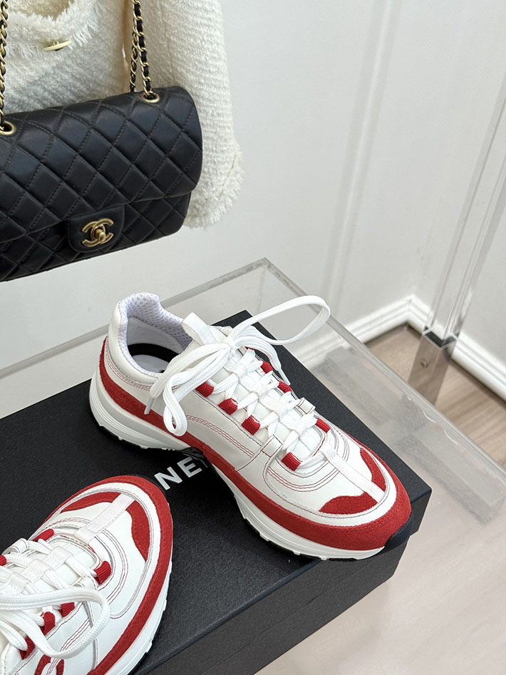 レディース 最高級シャネルスーパーコピー CHANEL 2026年春夏 スニーカー ホワイト レッド 2630803 シャネル スニーカー 人気 - 画像 (7)