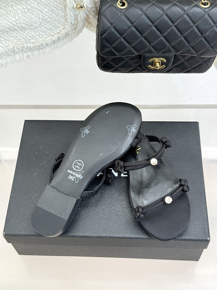 最高級シャネルスーパーコピー CHANEL 2026年春夏 新作 ココマーク サンダル レディース 女 ブラック 2630828 シャネル サンダル 公式 - 画像 (2)