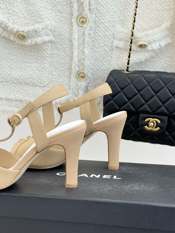 最高級シャネルスーパーコピー CHANEL 2026年 新作 Tストラップサンダル ココマーク ラムスキン ベージュ 2630853 シャネル サンダル 厚底 - 画像 (6)