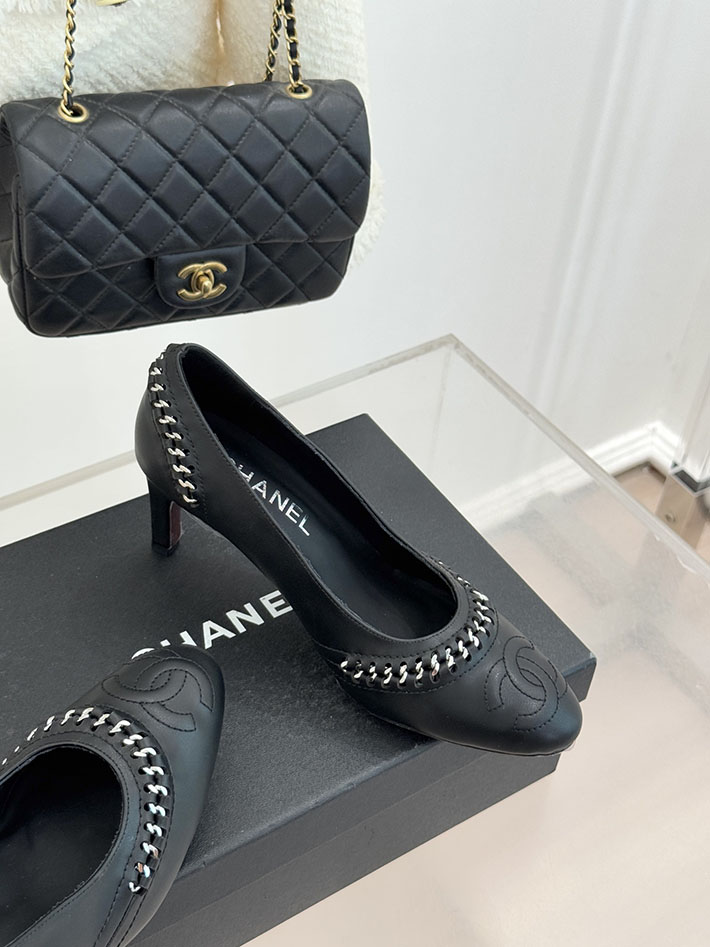 最高級シャネルスーパーコピー CHANEL CC ココマーク チェーン 靴 シューズ ヒール パンプス レザー ブラック 2630876 シャネル パンプス 黒 - 画像 (7)