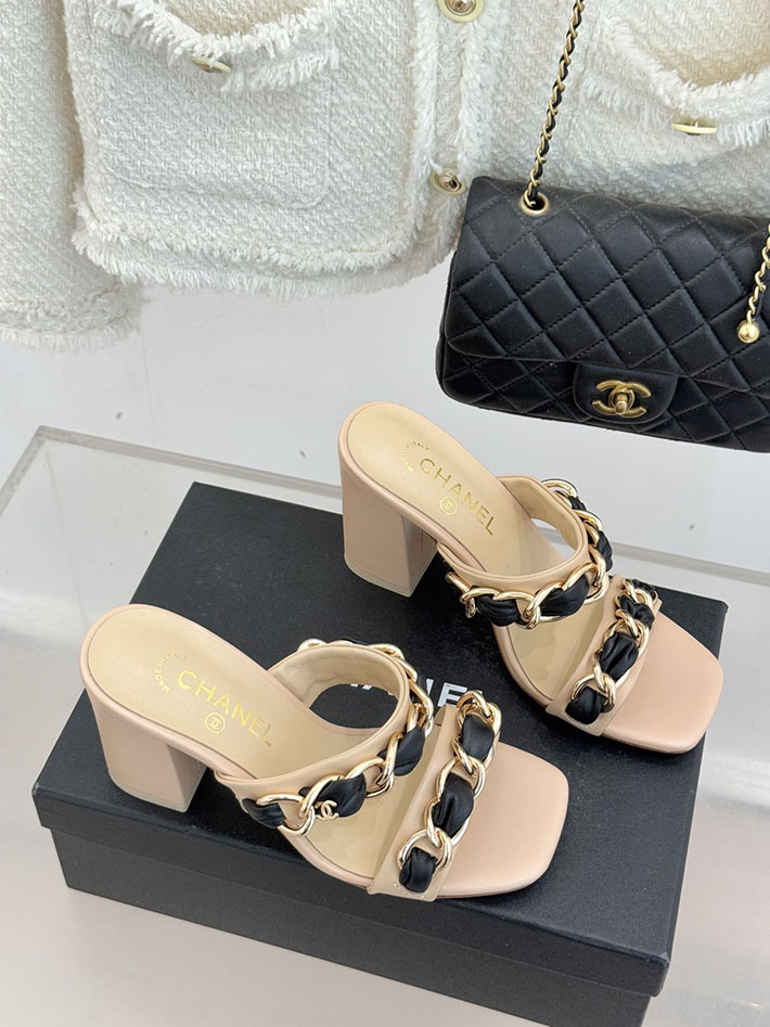最高級シャネルスーパーコピー CHANEL ミュール 大人気 レザー サンダル レザーチェーン 2026新作 ベージュ 2630932 シャネルビーチサンダル - 画像 (8)