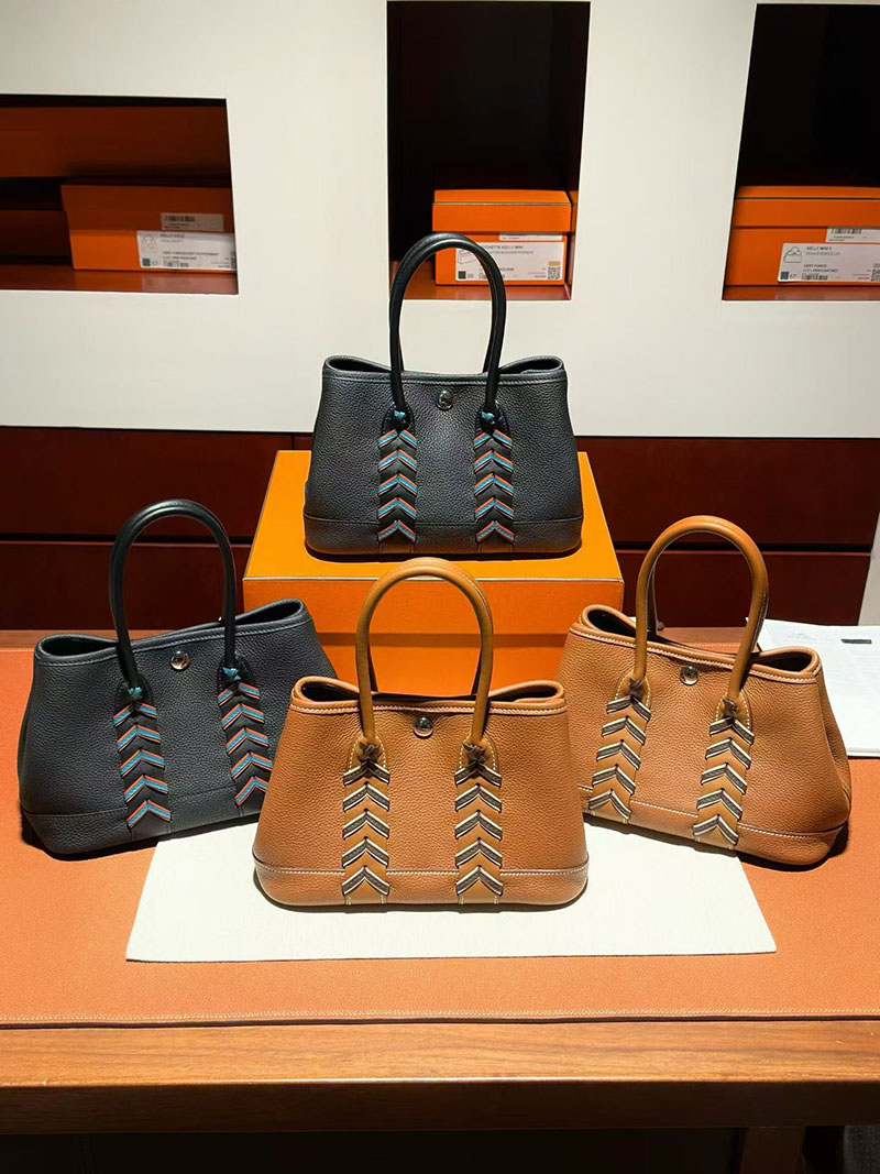 エルメスバッグの通販 HERMES ネオ・ガーデン・ブルティ23 ゴールド/ベブラン/クレ トゴ/スイフト シルバー金具 H087974CKAB ネオガーデンパーティ 23 - 画像 (2)