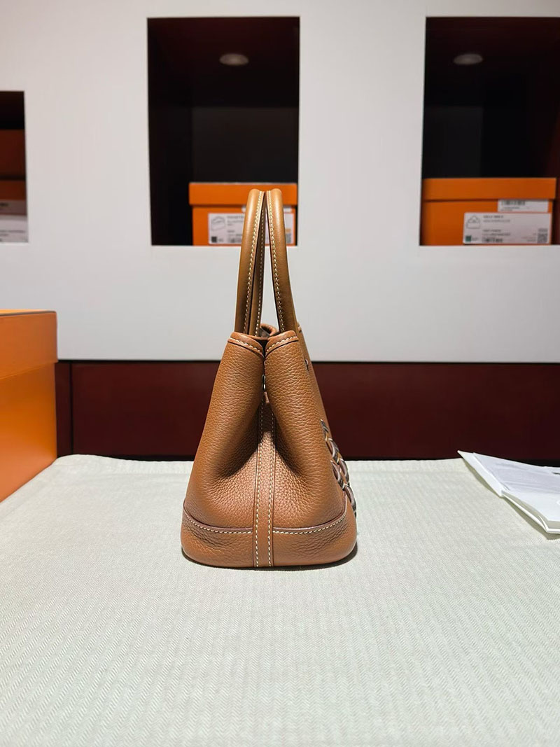エルメスバッグの通販 HERMES ネオ・ガーデン・ブルティ23 ゴールド/ベブラン/クレ トゴ/スイフト シルバー金具 H087974CKAB ネオガーデンパーティ 23 - 画像 (10)
